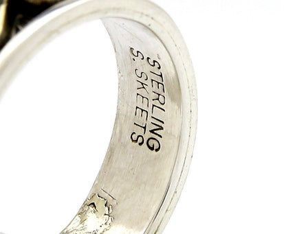 Navajo American Indian Scott Skeets Handmade 14k SOLID Gold & .925 Silver Ring