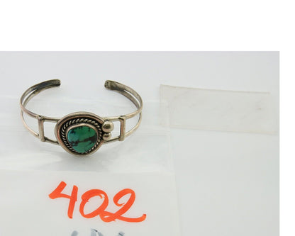 Navajo Bracelet 925 Silver Turquoise Cuff Artist Signed C Montoya C.80's