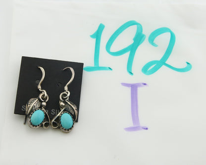 Navajo Earrings 925 Silver Natural Turquoise Native American Artist C.80's