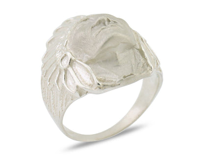 Indian Chief Ring 925 Sterling Silver SOLID CAST 925 STERLING SILVER Size 11