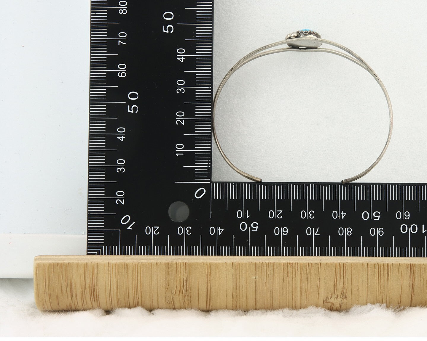 Vintage Navajo Bracelet 925 Silver Blue Turquoise Handmade Signed P