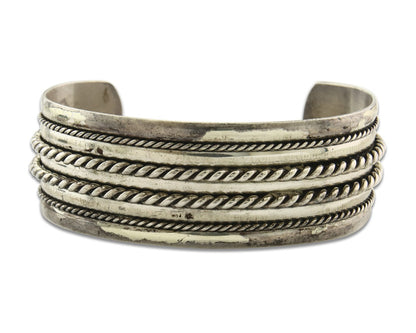 Vintage Navajo Bracelet 925 Silver Handmade Authentic Signed Bell Trading