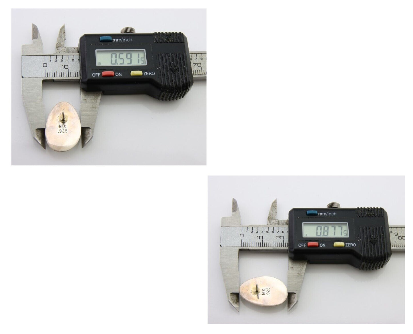 Navajo Shield Earrings 925 Silver Natural Turquoise Artist Signed M.S. C.80's