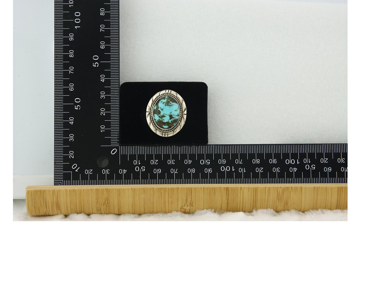 Vintage Navajo Ring 925 Sterling Silver Turquoise Handmade Size 8.25