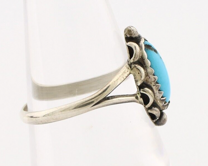 Navajo Ring 925 Silver Turquoise Artist Signed SkyStone Creations C.80's