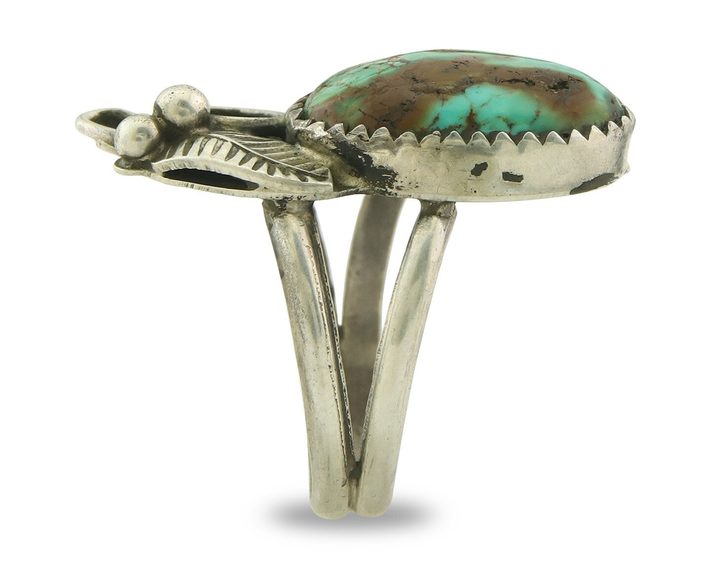 Vintage Navajo Ring 925 Sterling Silver Authentic Royston Turquoise Size 7.0