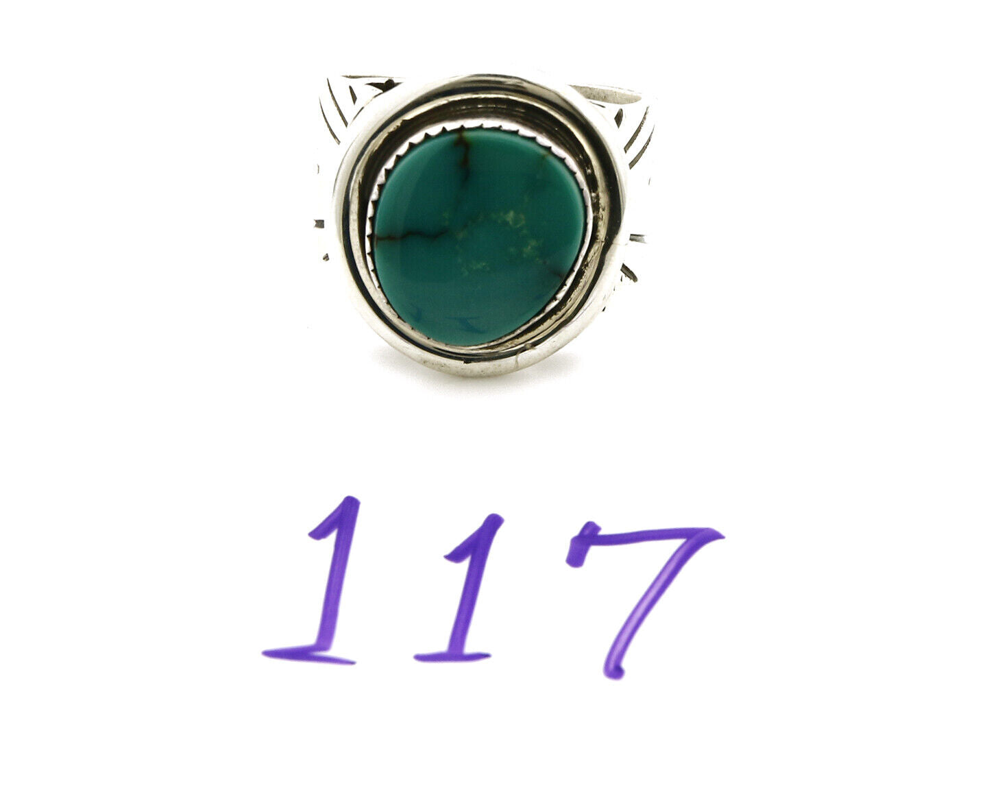 Navajo Ring .925 Silver Blue Turquoise Handmade Unsigned C.1980's