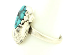 Zuni Ring 925 Silver Spiderweb Turquoise Artist Signed Simplicio C.80's