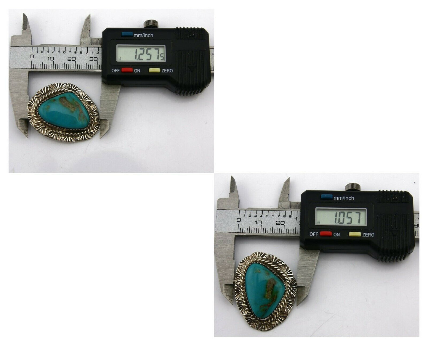 Navajo Pendant .925 Silver Royston Turquoise Native Artist C.80's