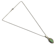 Navajo Necklace 925 Silver Kingman Turquoise Artist Signed Gecko C.80's