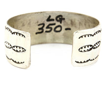 Navajo Bracelet .925 Silver Hand Stamped Overlay Native American C.80's