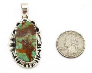 Navajo Necklace 925 Silver Kingman Turquoise Artist Signed Gecko C.80's