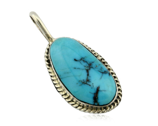 Navajo Pendant .925 Silver Turquoise Artist C.80's