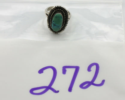 Navajo Ring .925 Silver Arizona Turquoise Native American Artist Handmade C.80's