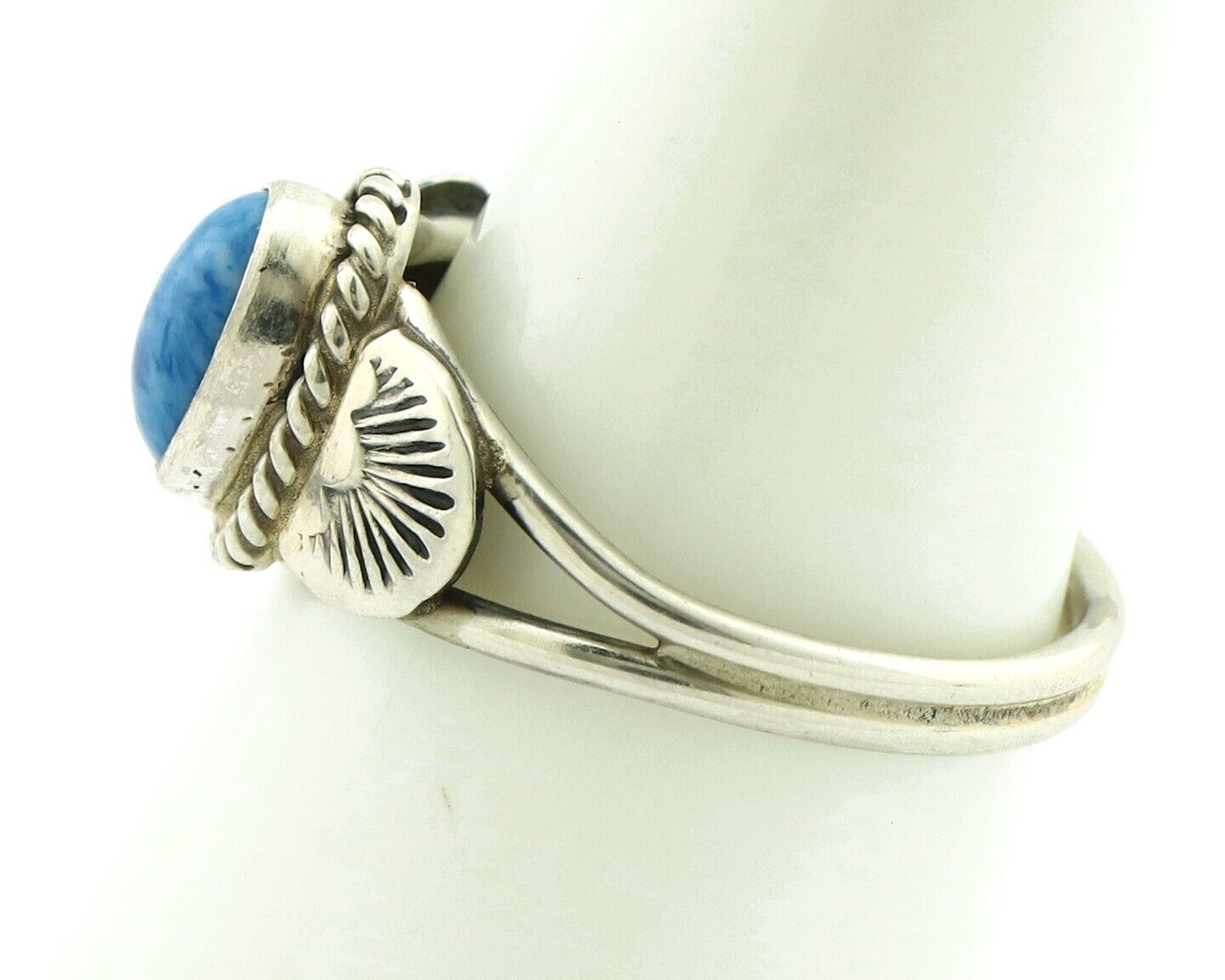 Navajo Ring 925 Silver Natural Blue Lapis Native Artist C.80's