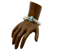 Navajo Bracelet .925 Silver Sleeping Beauty Turquoise Native C.80's