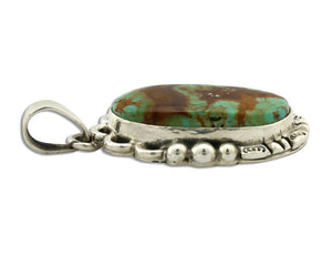 Navajo Necklace 925 Silver Kingman Turquoise Artist Signed Gecko C.80's