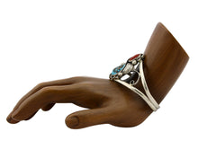 Navajo Bracelet .925 Silver Morenci Turquoise Artist Native American Circa 1975