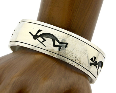 Hopi Bracelet .925 Silver Signed Artist Nathan Fred Jr 1980's