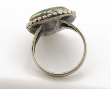 Navajo Ring .925 Silver Royston Turquoise Native American Artist C.1980's