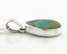 Navajo Handmade Necklace 925 Silver Arizona Turquoise Signed Gecko C.80's