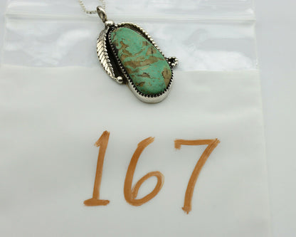 Navajo Necklace .925 Silver Southwest Turquoise Signed JR C.1980's