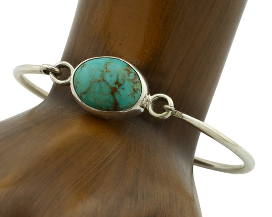 Navajo Bracelet .925 Silver Blue Arizona Turquoise Native American Artist C.90's
