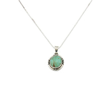 Navajo Kingman Turquoise Pendant .925 Silver Hand Stamped Signed Gecko C.80's