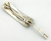 Women's Navajo Hair Clip Barrette .925 Silver Hand Stamped Native Artist C.80's