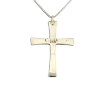 Zuni Handmade Cross Necklace 925 Silver Natural Gemstone Signed L. IULE C.80's