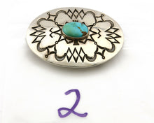 Navajo Belt Buckle .925 Silver Kingman Turquoise Artist LLoyd Nelson Cuff C80s