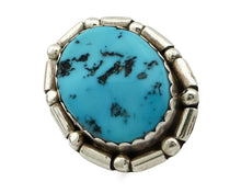Navajo Ring 925 Silver Blue Turquoise Native Dominik Ferard C.80's