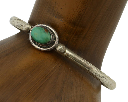 Navajo Bracelet .925 Silver Royston Turquoise Native American Artist C.90's
