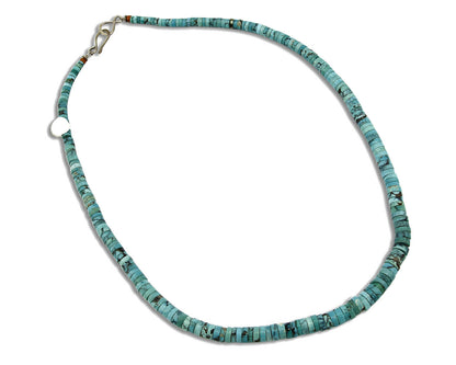 Women's Navajo Necklace .925 Silver Blue Arizona Turquoise & Natural Corals
