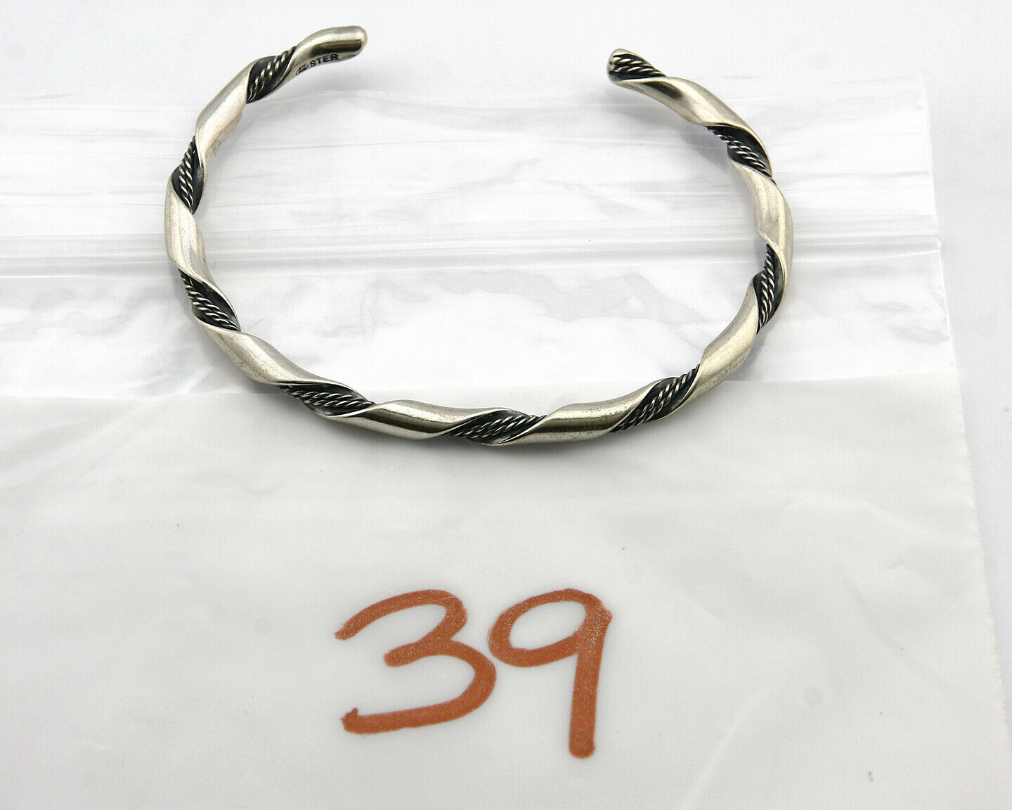 Navajo Handmade Bracelet .925 Silver Artist Signed Se C.80's