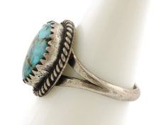 Navajo Ring .925 Silver Natural Blue Turquoise Native American Artist C.1980's