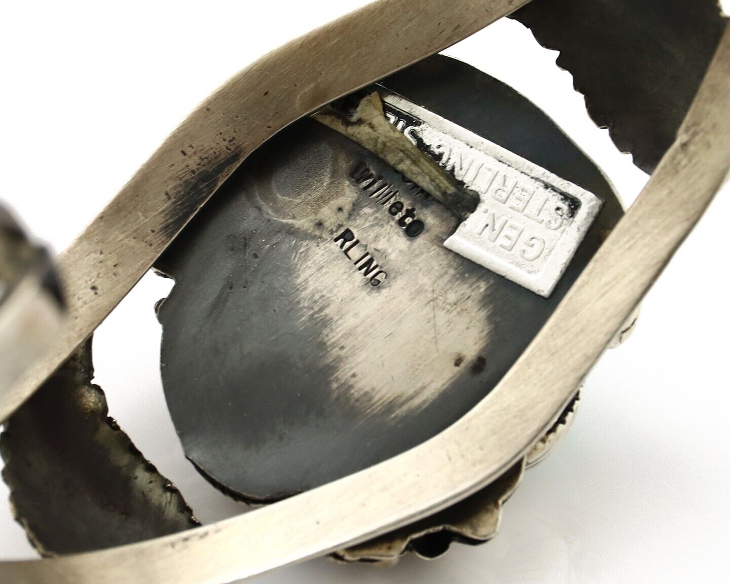 Navajo Cuff Bracelet 925 Silver Natural Blue Turquoise Artist Signed Tom Willeto