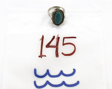 Navajo Ring 925 Silver Blue Mine 8 Turquoise Native American Artist C.80's