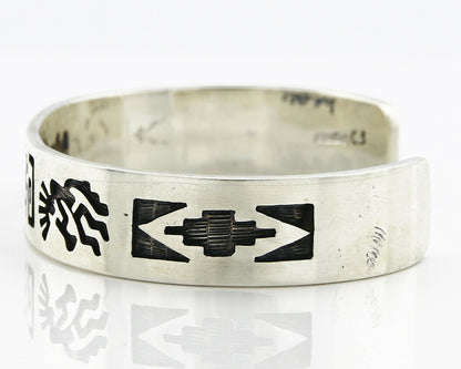 Women's Navajo Bracelet .925 Silver Handmade Cuff Signed CS C.80's