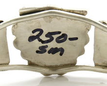 Zuni Bracelet .925 Silver Natural Gemstone Inlay Handmade Cuff C.80's