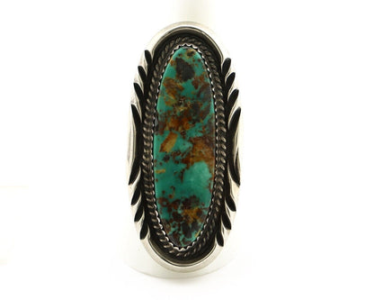 Navajo Ring 925 Silver Blue Diamond Turquoise Native American C.80's
