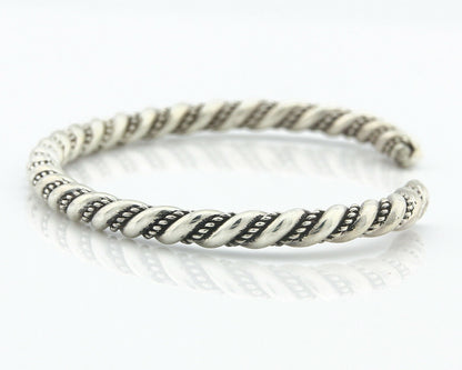 Navajo Bracelet .925 SOLID Silver Handmade Artist Tahe Circa Late 1980's