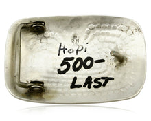Women's Hopi Belt Buckle .925 Silver Man In The Man Signed Alvin Sosolda C.80's