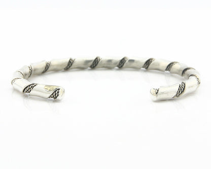 Navajo Bracelet .925 SOLID Silver Handmade Artist Tahe Circa Late 1980's