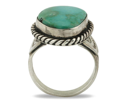 Navajo Ring .925 Silver Royston Turquoise Native Artist Signed C.80's