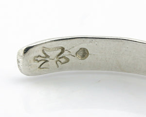 Navajo Bracelet .925 Silver Hand Stamped Arrow Head Artist Montoya C.80's