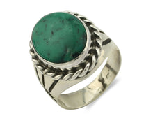 Navajo Ring .925 Silver Blue Green Southwest Turquoise Native Artist C.80's