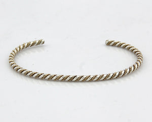 Navajo Bracelet .925 Silver Braided Twisted Artist Tahe C80's