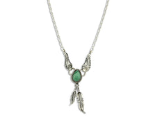 C. 1990 Navajo Handmade .925 Silver & Natural Malachite Necklace