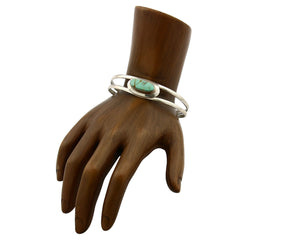 Navajo Bracelet .925 Silver Turquoise Mountain Native Cuff C.80's